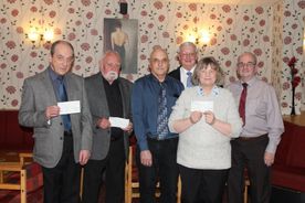 Vice president Dave Lee, Bob Taylor, President Dave Parsons, Treasurer Dave Cooper, Deb Brownlee and John Mobley